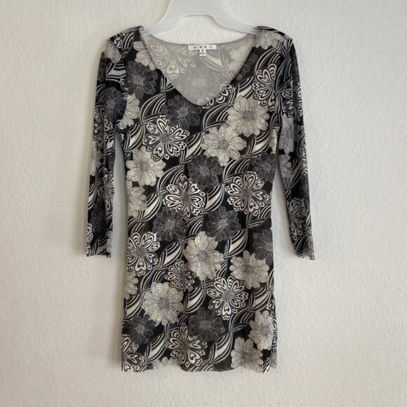 CAbi Bali Free Spirit Floral Mesh Tunic - Picture 1 of 12